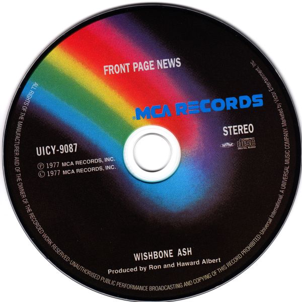 CD, Wishbone Ash - Front Page News